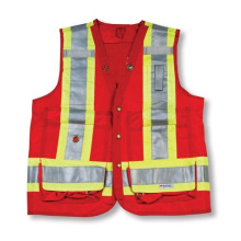 Rote 100% Polyester Feldmesser Weste